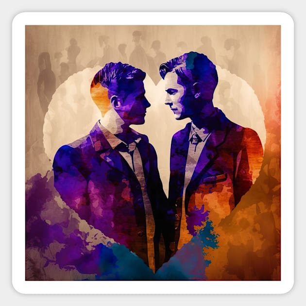 Gay Pride - An abstract expression of Love Sticker by UmagineArts